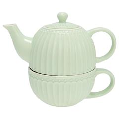 Tea-for-one GreenGate Alice pale green